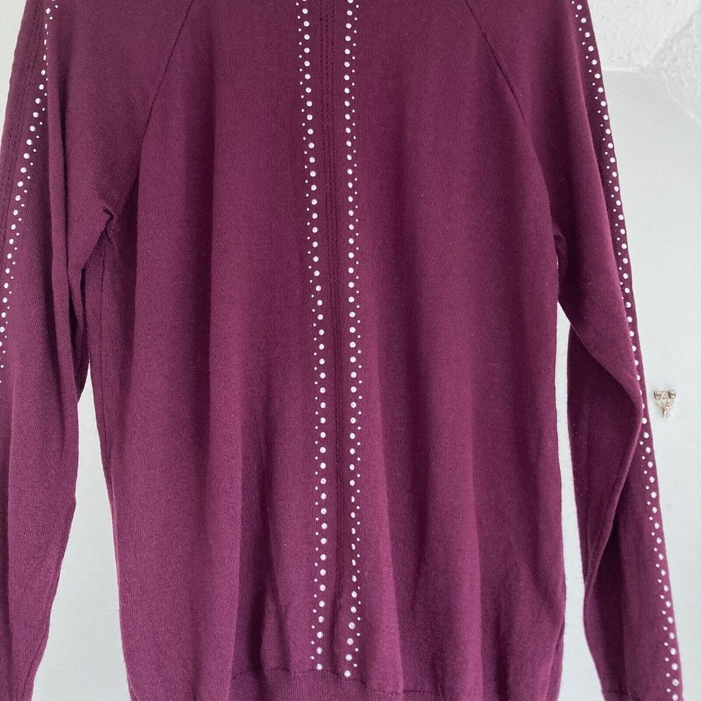 Ladies Women Knitted Long Sleeve Crew Neck Jumper Sweater Rhinestone Pullover - Picture 2 of 13